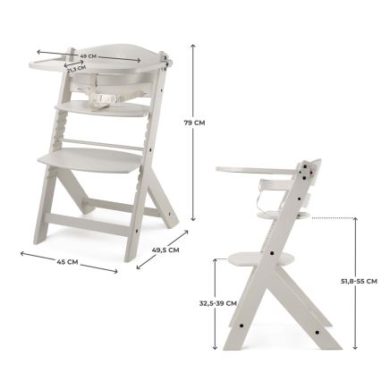 KINDERKRAFT - Dečija trpezarijska stolica ENOCK bež