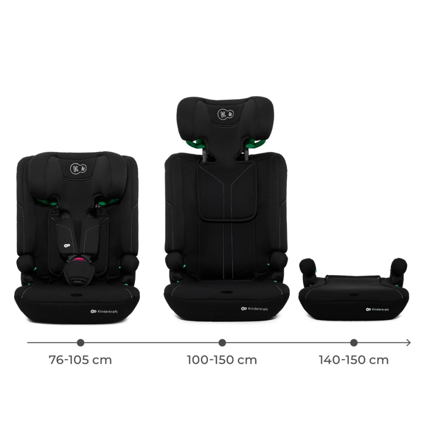 KINDERKRAFT - Dečije auto-sedište I-COMFY i-Size 76-150 cm crno