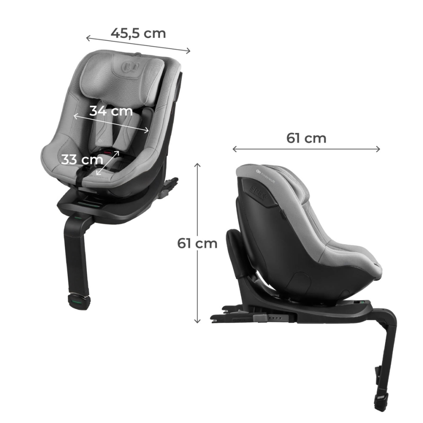KINDERKRAFT - Dečije auto-sedište I-GUARD PRO i-Size 61-105 cm sivo