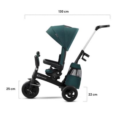 KINDERKRAFT - Dečiji tricikl 5u1 EASYTWIST siva/crna
