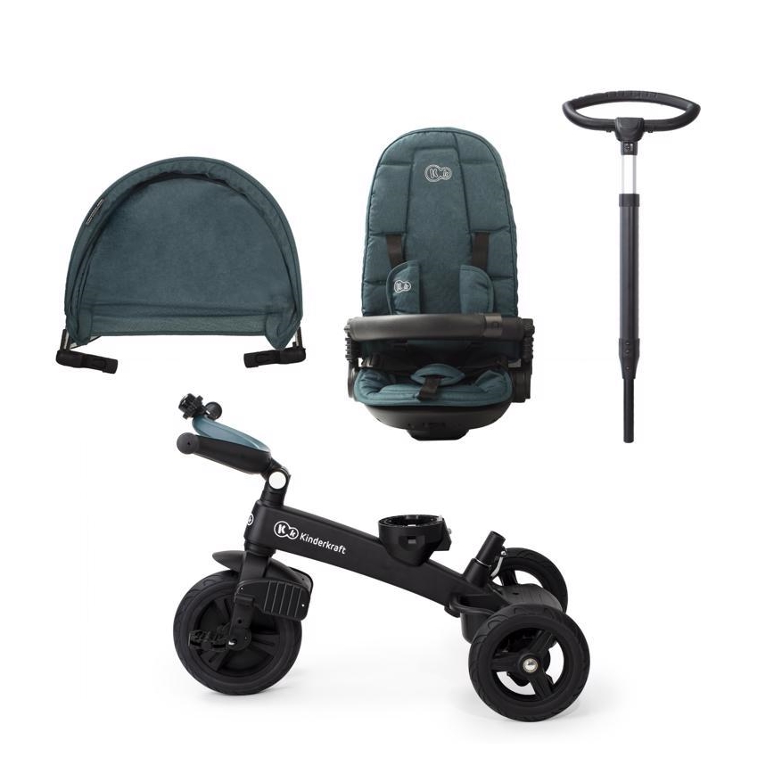 KINDERKRAFT - Dečiji tricikl 5u1 EASYTWIST zeleni/crni