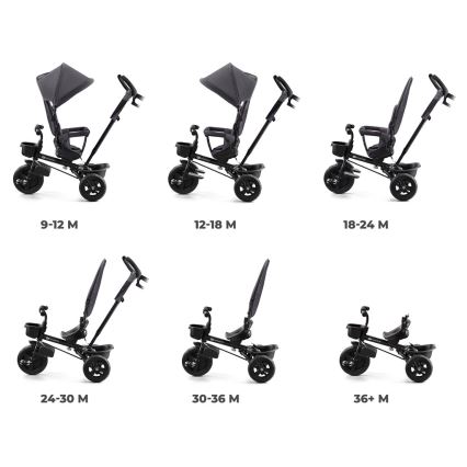 KINDERKRAFT - Dečiji tricikl AVEO sivi