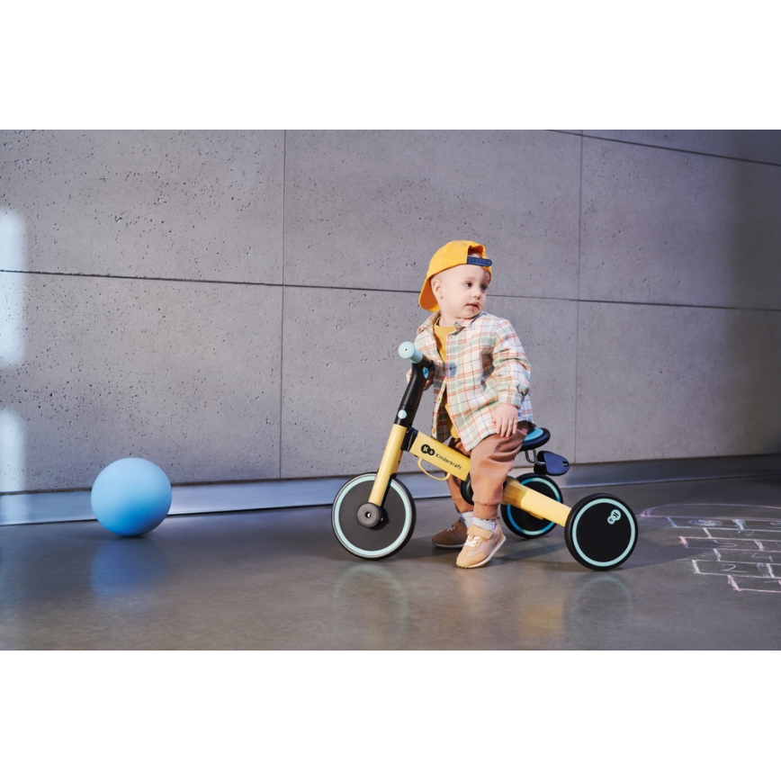 KINDERKRAFT - Dečja guralica 3u1 4TRIKE žuta/mint