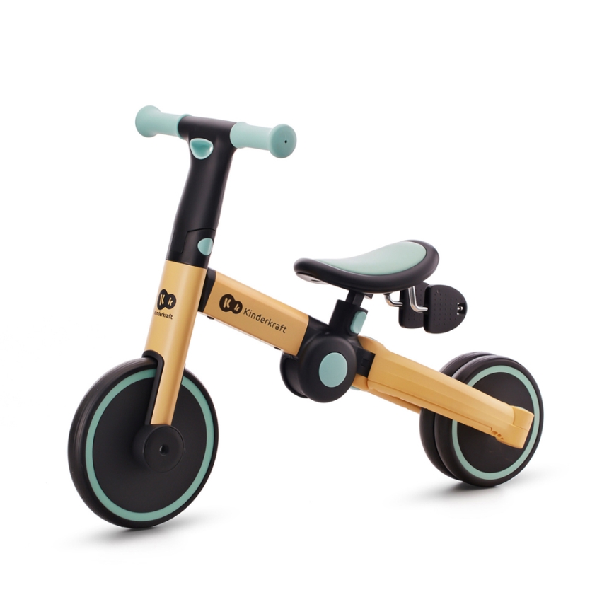 KINDERKRAFT - Dečja guralica 3u1 4TRIKE žuta/mint