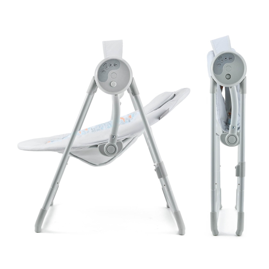 KINDERKRAFT - Dečja ljuljaška sa melodijom SWINGEE siva 4xAAA/230V