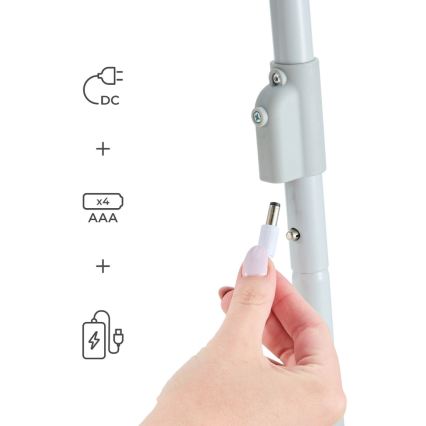 KINDERKRAFT - Dečja ljuljaška sa melodijom SWINGEE siva 4xAAA/230V