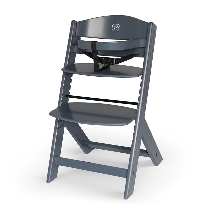 KINDERKRAFT - Dečja stolica za hranjenje ENOCK siva