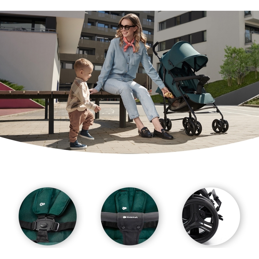 KINDERKRAFT - kišobran kolica TIK Green Forest
