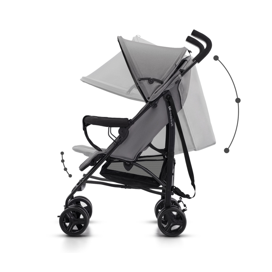 KINDERKRAFT - Kišobran kolica TIK Stone grey