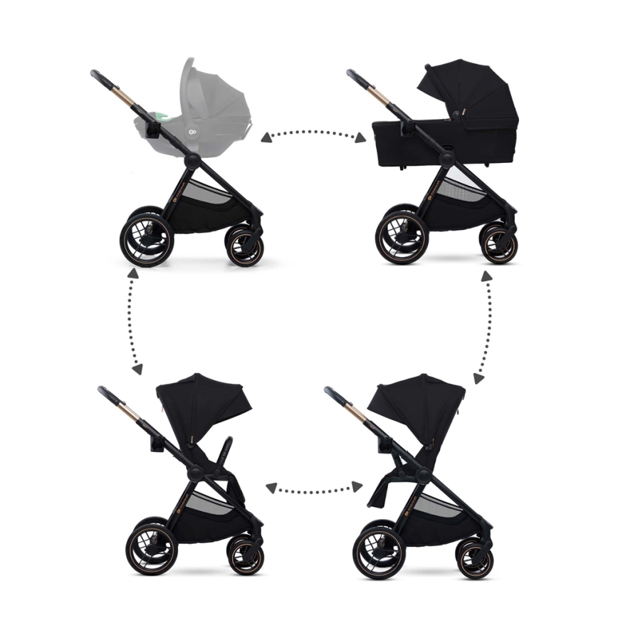 KINDERKRAFT - Kombinovana kolica 2u1 NEA 2 Midnight black