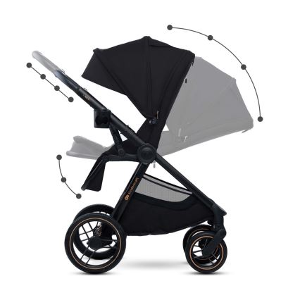 KINDERKRAFT - Kombinovana kolica 2u1 NEA 2 Midnight black