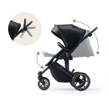 KINDERKRAFT - Kombinovana kolica 2u1 PRIME 2 crna