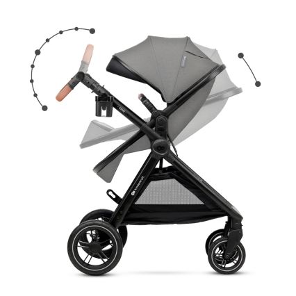 KINDERKRAFT - Kombinovana kolica 3u1 ESME Moonlight grey + auto-sedište MINK PRO