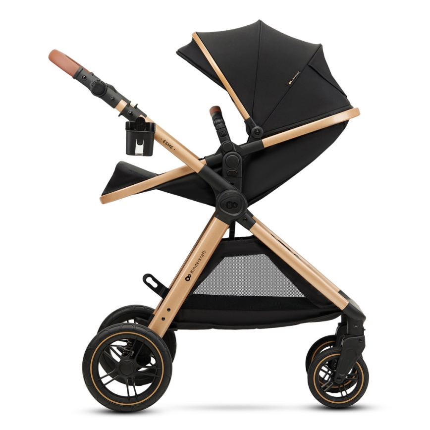 KINDERKRAFT - Kombinovana kolica 3u1 ESME Pure black + auto-sedište MINK PRO