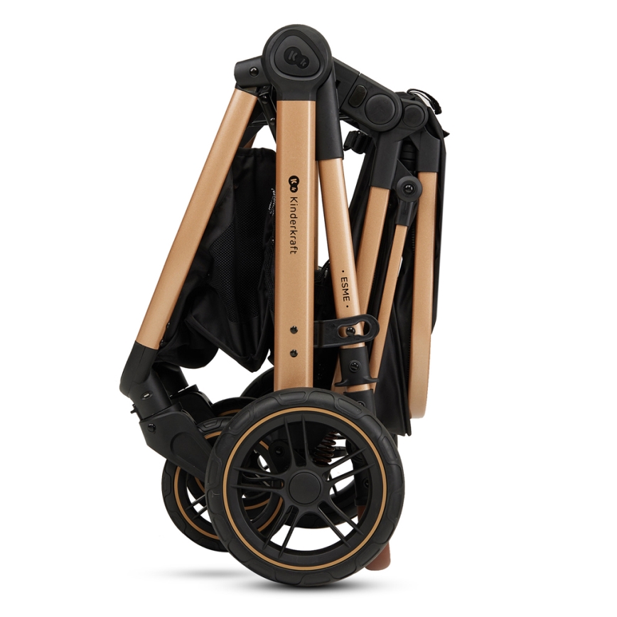 KINDERKRAFT - Kombinovana kolica 3u1 ESME Pure black + auto-sedište MINK PRO