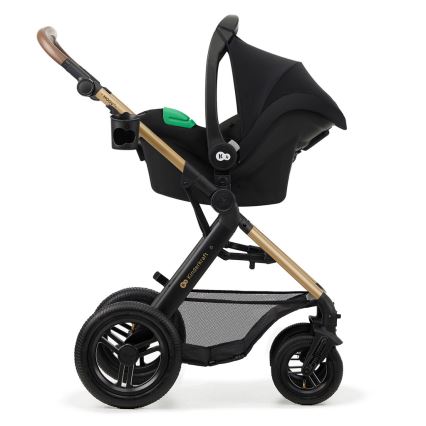 KINDERKRAFT - Kombinovana kolica 3u1 MOOV 2 AIR Čista crna + autosedište MINK PRO