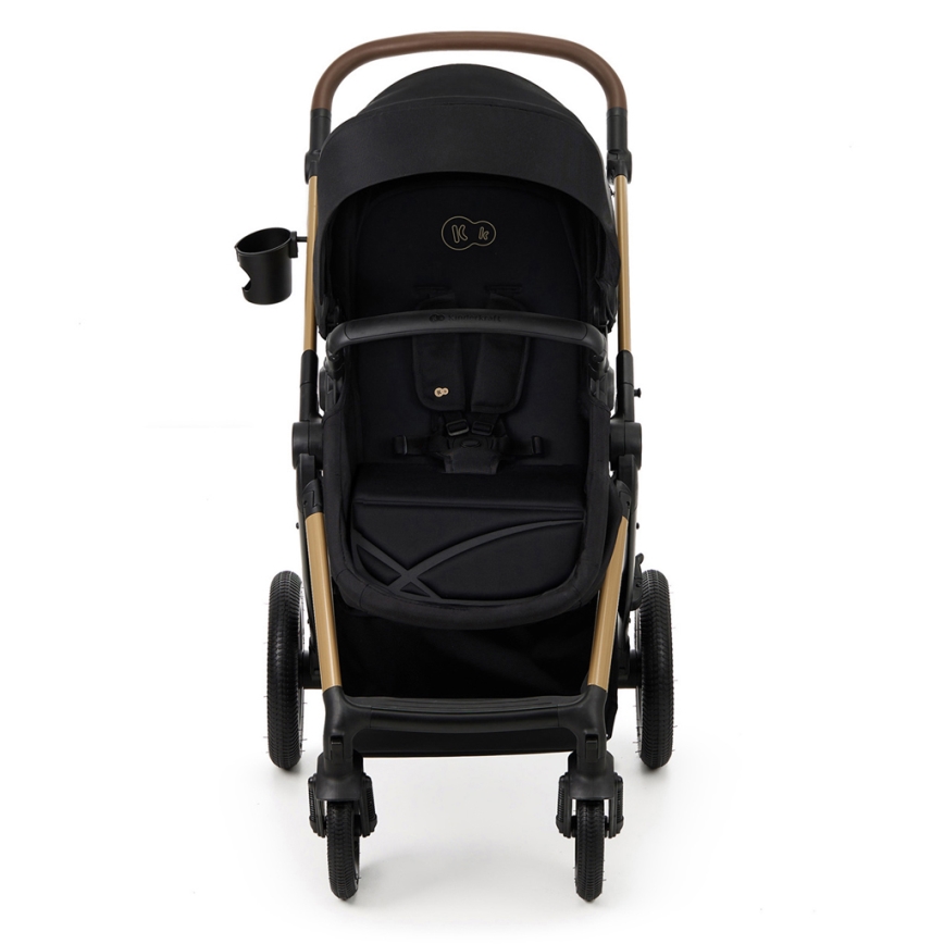 KINDERKRAFT - Kombinovana kolica 3u1 MOOV 2 AIR Čista crna + autosedište MINK PRO