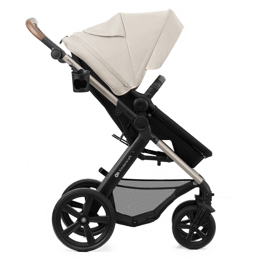 KINDERKRAFT - Kombinovana kolica 3u1 MOOV 2 Moonlight grey + dečije auto-sedište MINK PRO