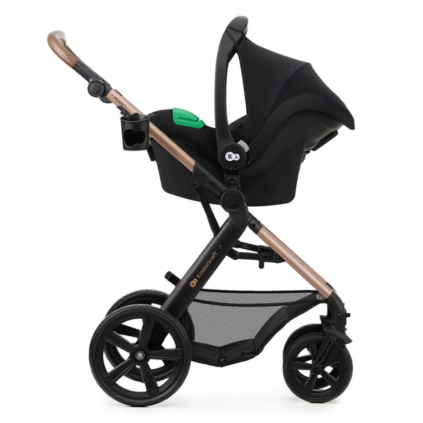 KINDERKRAFT - Kombinovana kolica 3u1 MOOV 2 Peščano bež + auto-sedište MINK PRO