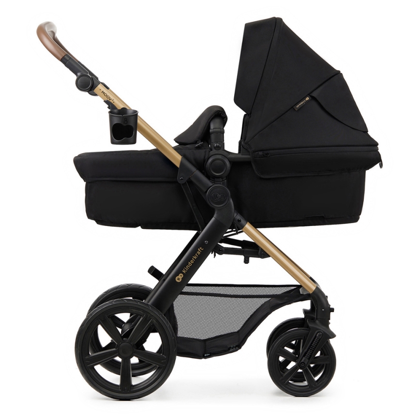 KINDERKRAFT - Kombinovana kolica 3u1 MOOV 2 Pure black + autosedište MINK PRO