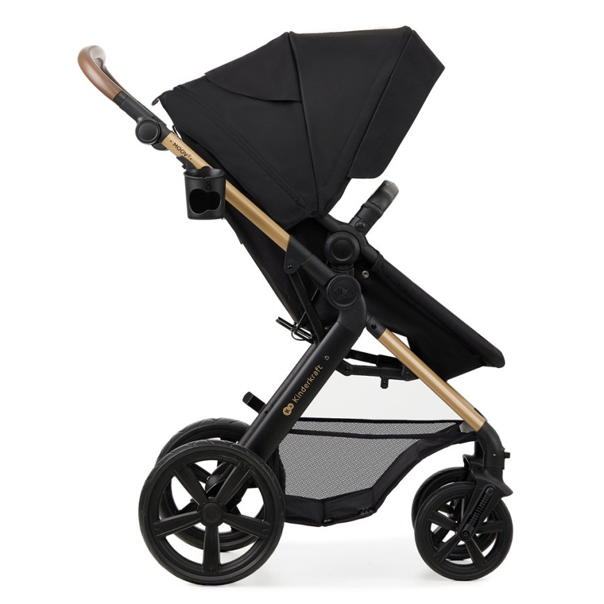 KINDERKRAFT - Kombinovana kolica 3u1 MOOV 2 Pure black + autosedište MINK PRO
