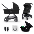 KINDERKRAFT - Kombinovana kolica 3u1 NEWLY Classic crna + autosedište MINK PRO