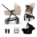 KINDERKRAFT - Kombinovana kolica 3u1 NEWLY peskasto bež + autosedište MINK PRO