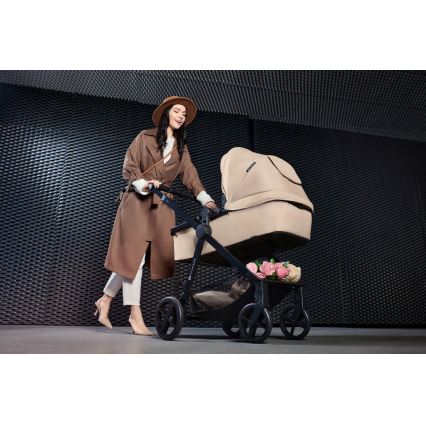 KINDERKRAFT - Kombinovana kolica 3u1 NEWLY peskasto bež + autosedište MINK PRO