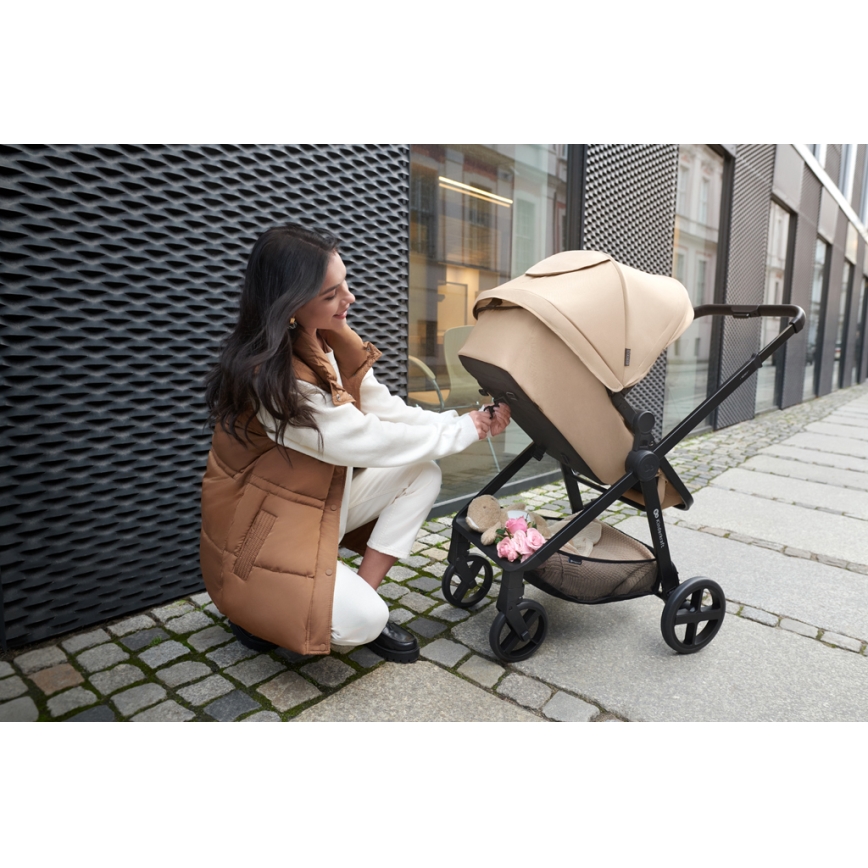 KINDERKRAFT - Kombinovana kolica 3u1 NEWLY peskasto bež + autosedište MINK PRO