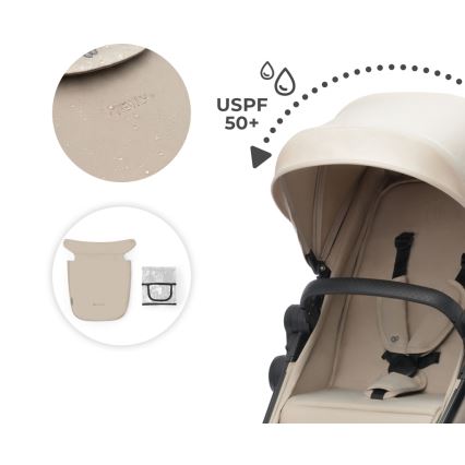 KINDERKRAFT - Kombinovana kolica 3u1 NEWLY peskasto bež + autosedište MINK PRO
