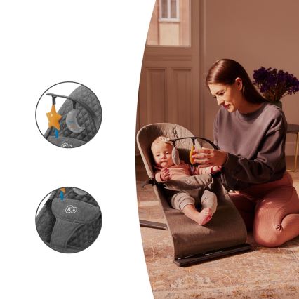 KINDERKRAFT - Ležaljka za bebe MIMI, siva