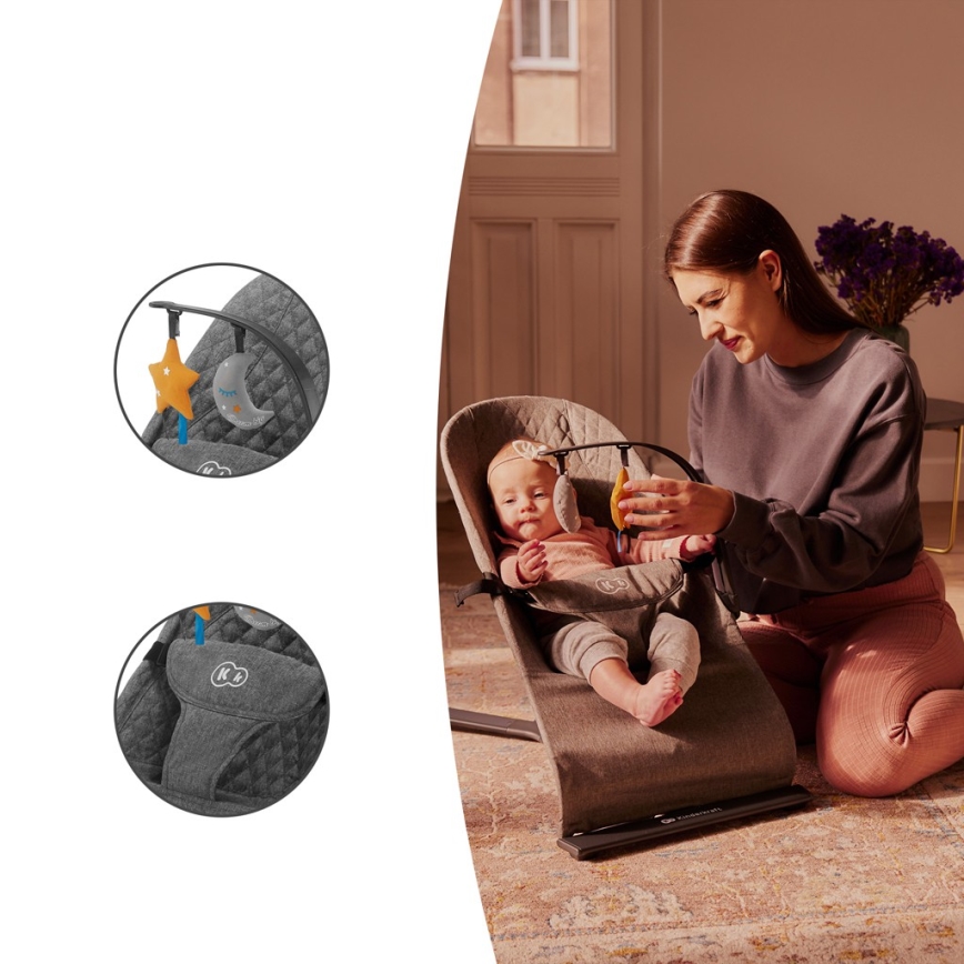 KINDERKRAFT - Ležaljka za bebe MIMI, siva