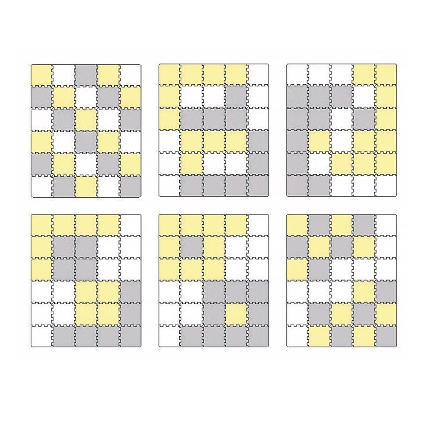 KINDERKRAFT - Penaste puzzle LUNO, 30 kom, siva/žuta