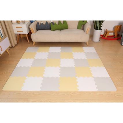 KINDERKRAFT - Penaste puzzle LUNO, 30 kom, siva/žuta