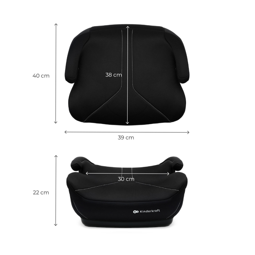 KINDERKRAFT - Podesak za auto I-BOOST 2 125–150 cm crna