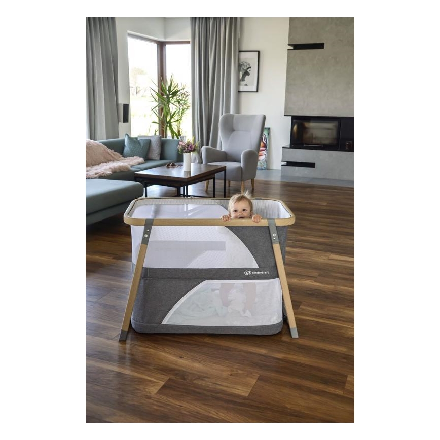 KINDERKRAFT - Putni krevetić 4u1 SOFI, siva