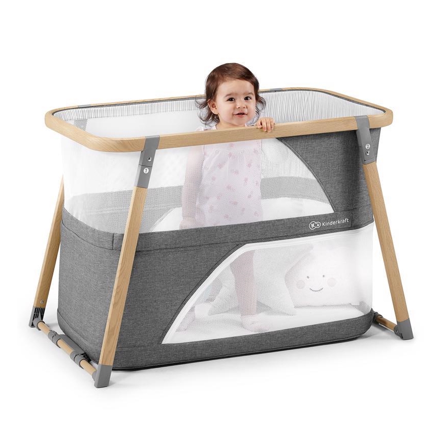 KINDERKRAFT - Putni krevetić 4u1 SOFI, siva