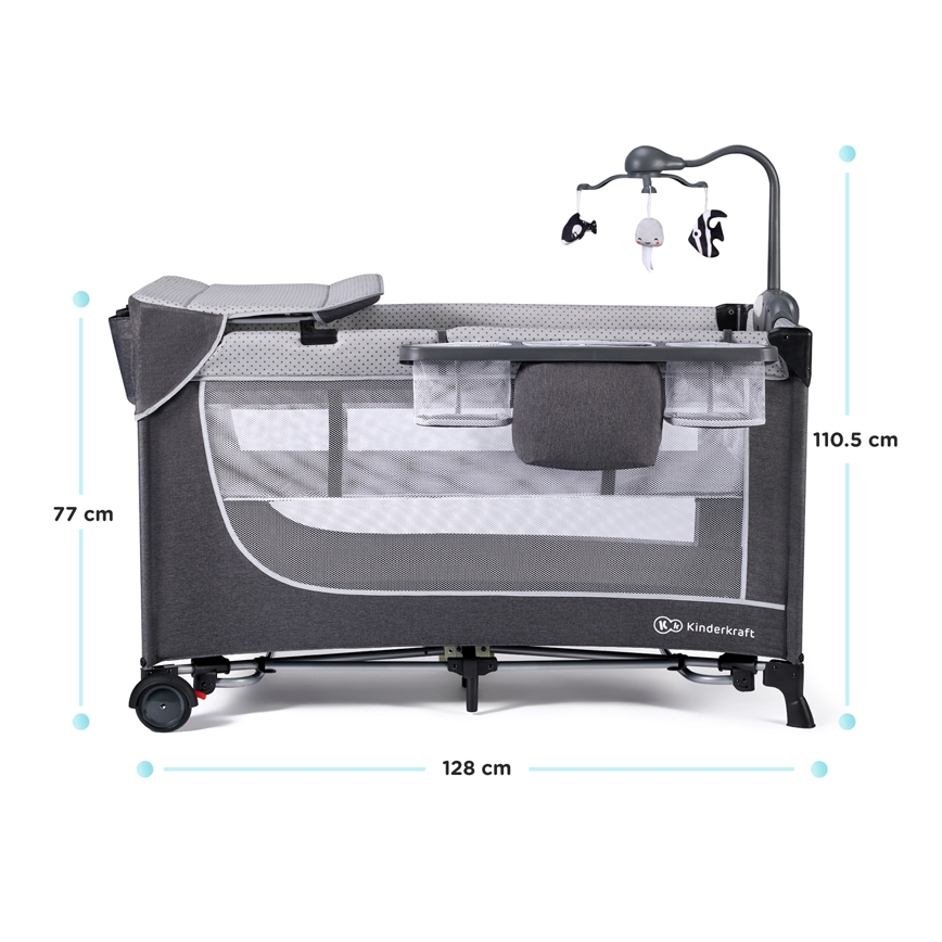 KINDERKRAFT - Putni krevetić LEODY siva