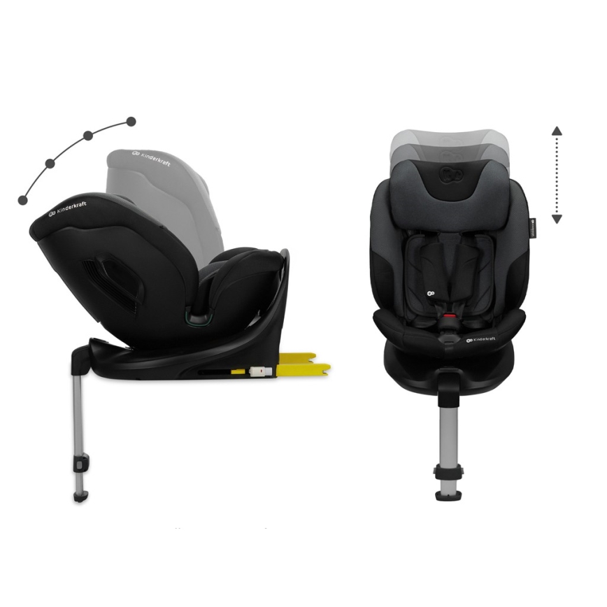 KINDERKRAFT SELECT - Autosedište sa rotirajućom I-FIX bazom (40-150 cm) grafitno crna