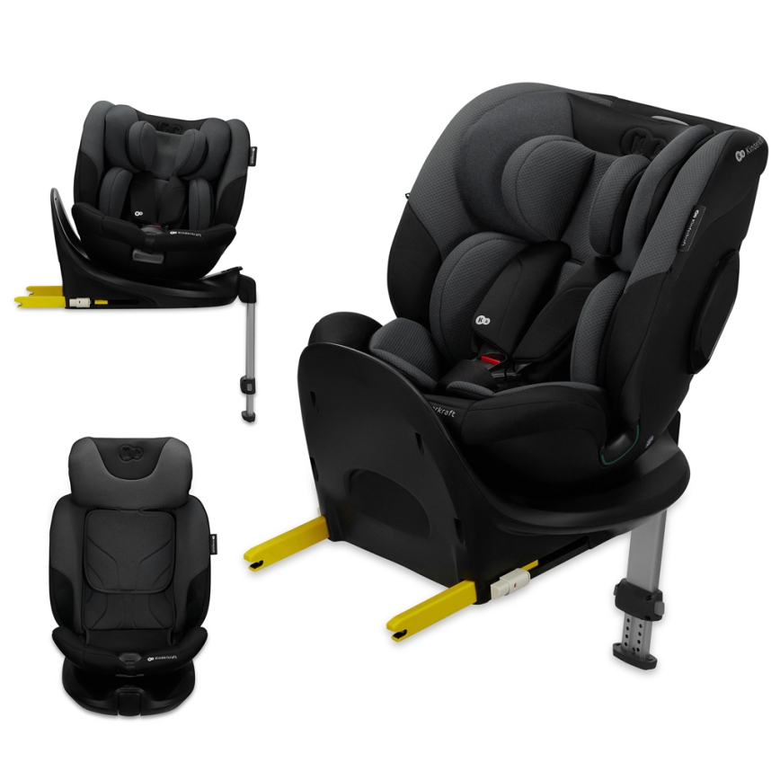 KINDERKRAFT SELECT - Autosedište sa rotirajućom I-FIX bazom (40-150 cm) grafitno crna