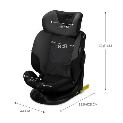KINDERKRAFT SELECT - Autosedište sa rotirajućom I-FIX bazom (40-150 cm) grafitno crna