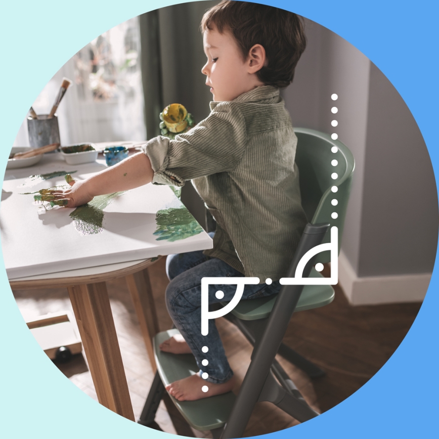 KINDERKRAFT SELECT - Dečija trpezarijska stolica 3u1 LIVY Premium Aster ružičasta