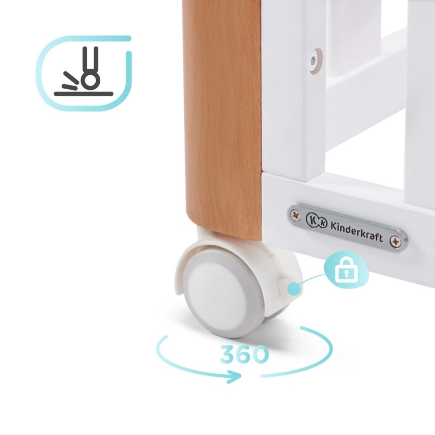 KINDERKRAFT SELECT - Dečji krevetac 4u1 KOYA Premium bukva/bor