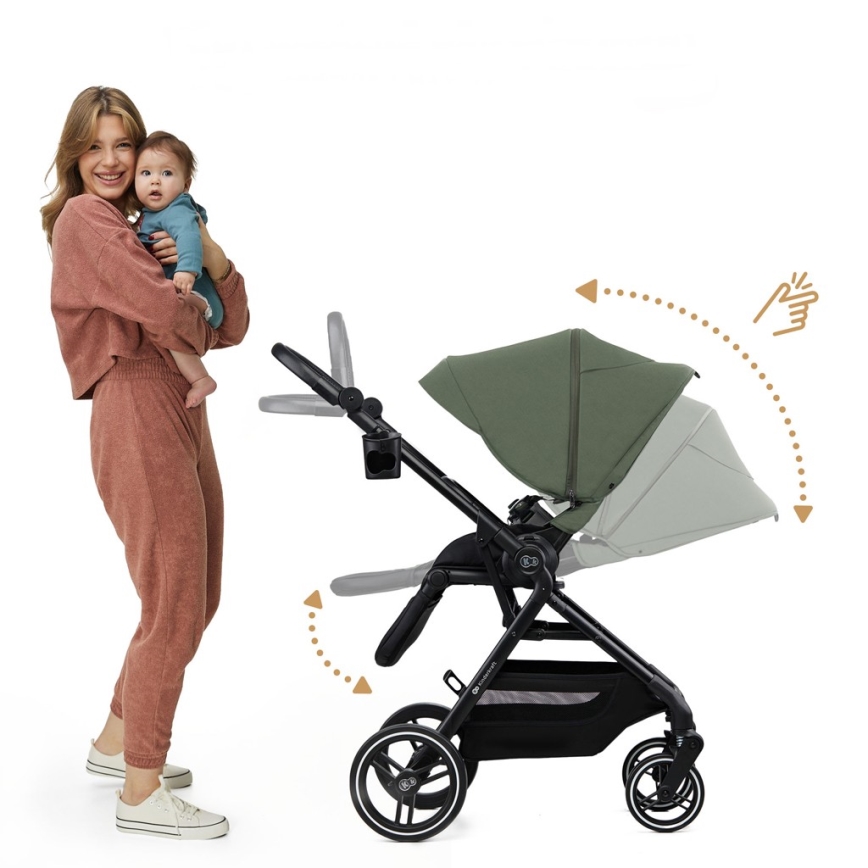 KINDERKRAFT SELECT - Kombinovana kolica 2u1 YOXI Mistična zelena