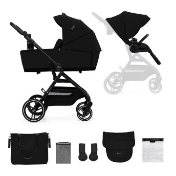 KINDERKRAFT SELECT - Kombinovana kolica 2u1 YOXI Pure black