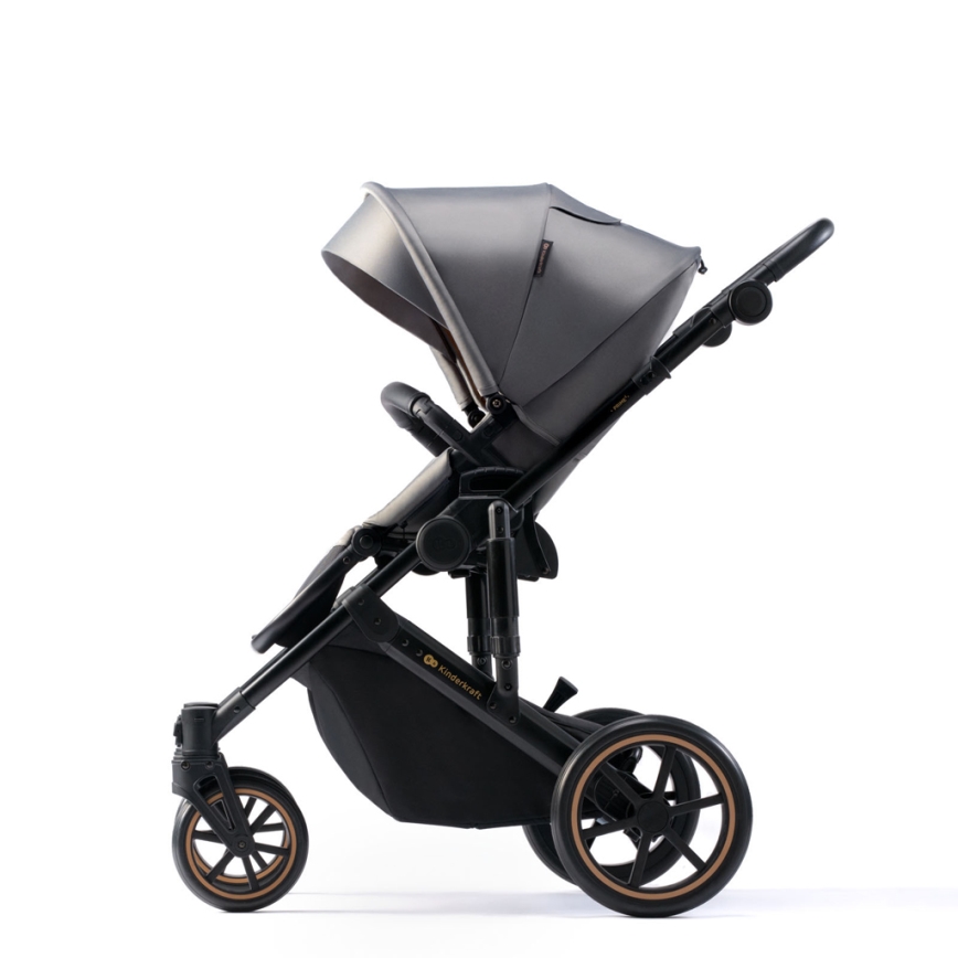 KINDERKRAFT SELECT - Kombinovana kolica 3u1 PRIME 2 Premium Shadow grey + autosedište