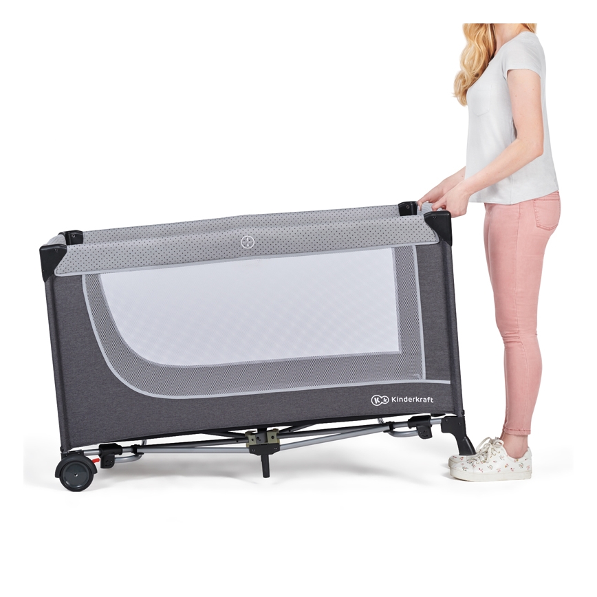 KINDERKRAFT SELECT - Putni krevetić LEODY sivi