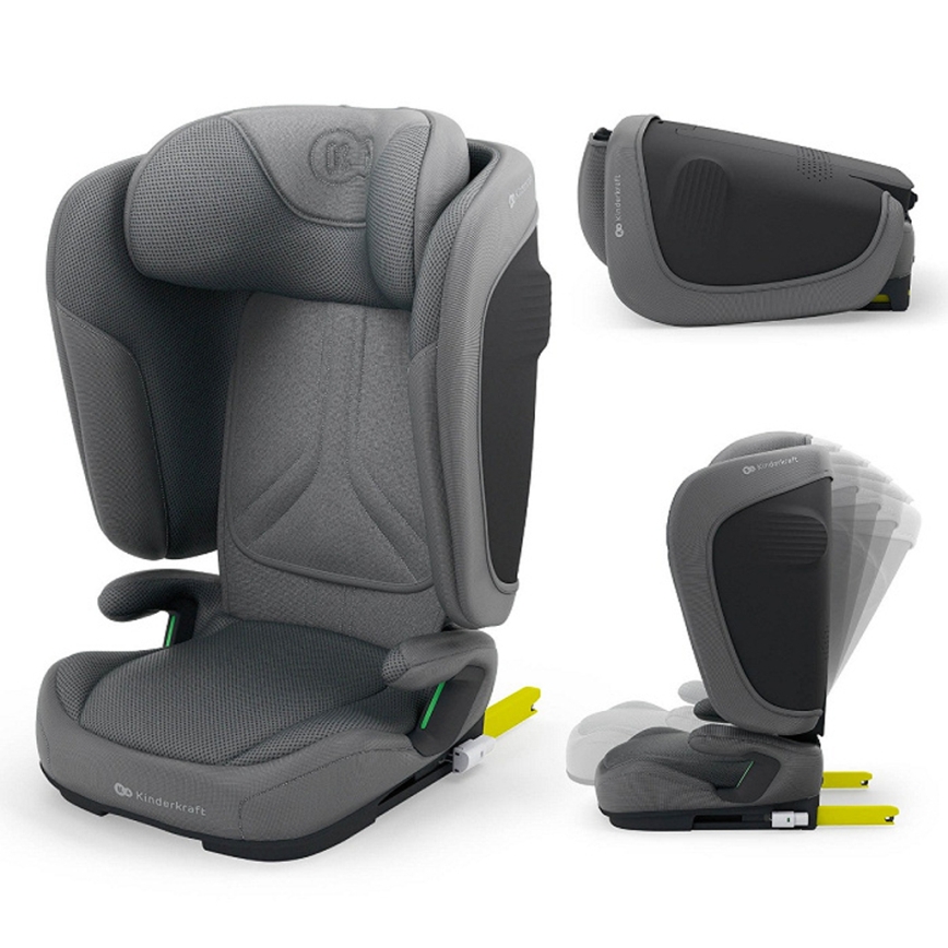 KINDERKRAFT - Sklopivo autosedište UNITY 2 i-Size 100-150 cm sivo
