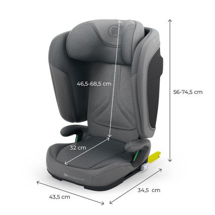 KINDERKRAFT - Sklopivo autosedište UNITY 2 i-Size 100-150 cm sivo