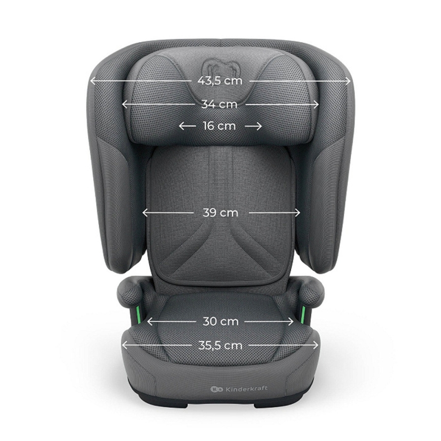 KINDERKRAFT - Sklopivo autosedište UNITY 2 i-Size 100-150 cm sivo